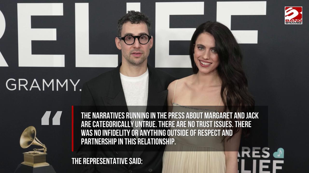 Video thumbnail for Margaret Qualley slams reports of 'trust issues' and infidelity in Jack Antonoff split