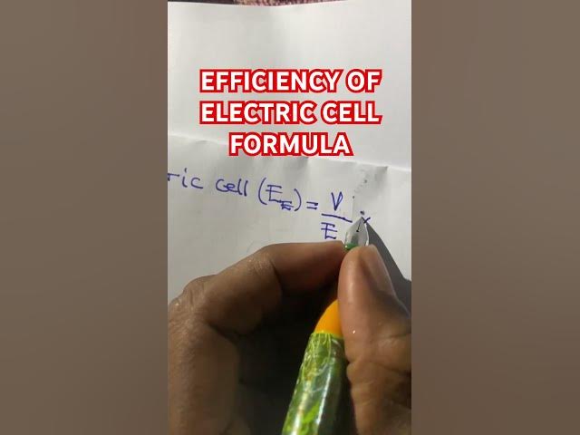 'Video thumbnail for Efficiency of electric cell formula'