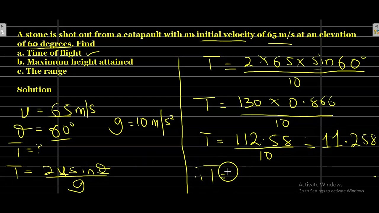 'Video thumbnail for Problems of Projectile Motion | Mastering the Art of Projectile Motion Calculations'