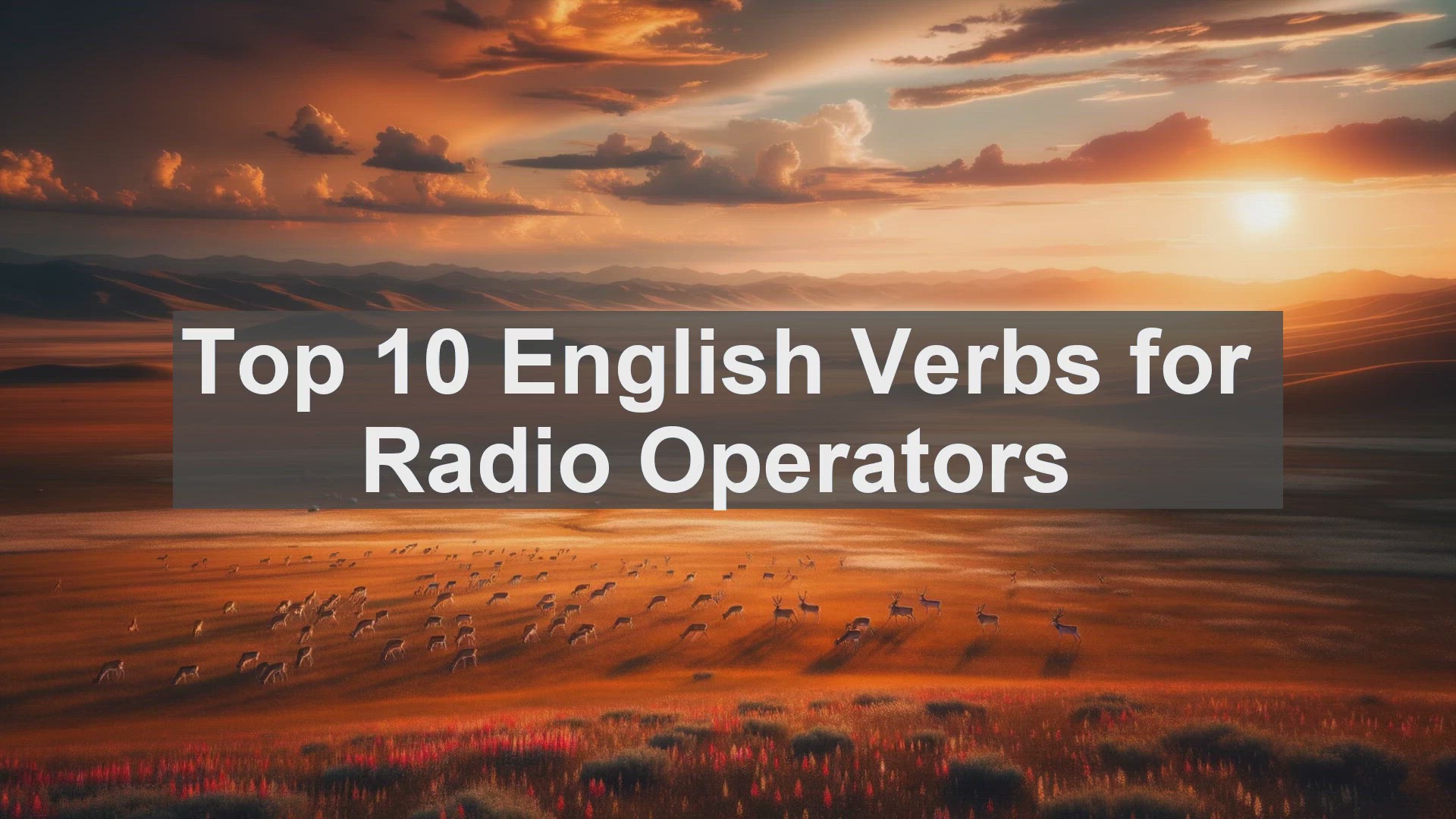 'Video thumbnail for Top 10 English Verbs for Radio Operators'