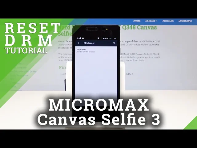Video thumbnail for How to Reset DRM in MICROMAX Q348 Canvas Selfie 3 - Delete All Licenses