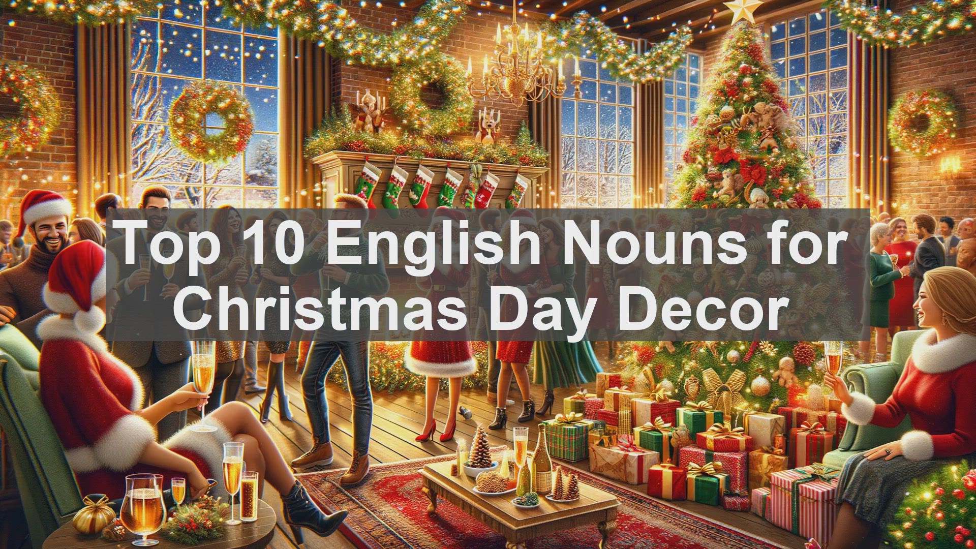 'Video thumbnail for Top 10 English Nouns for Christmas Day Decor'