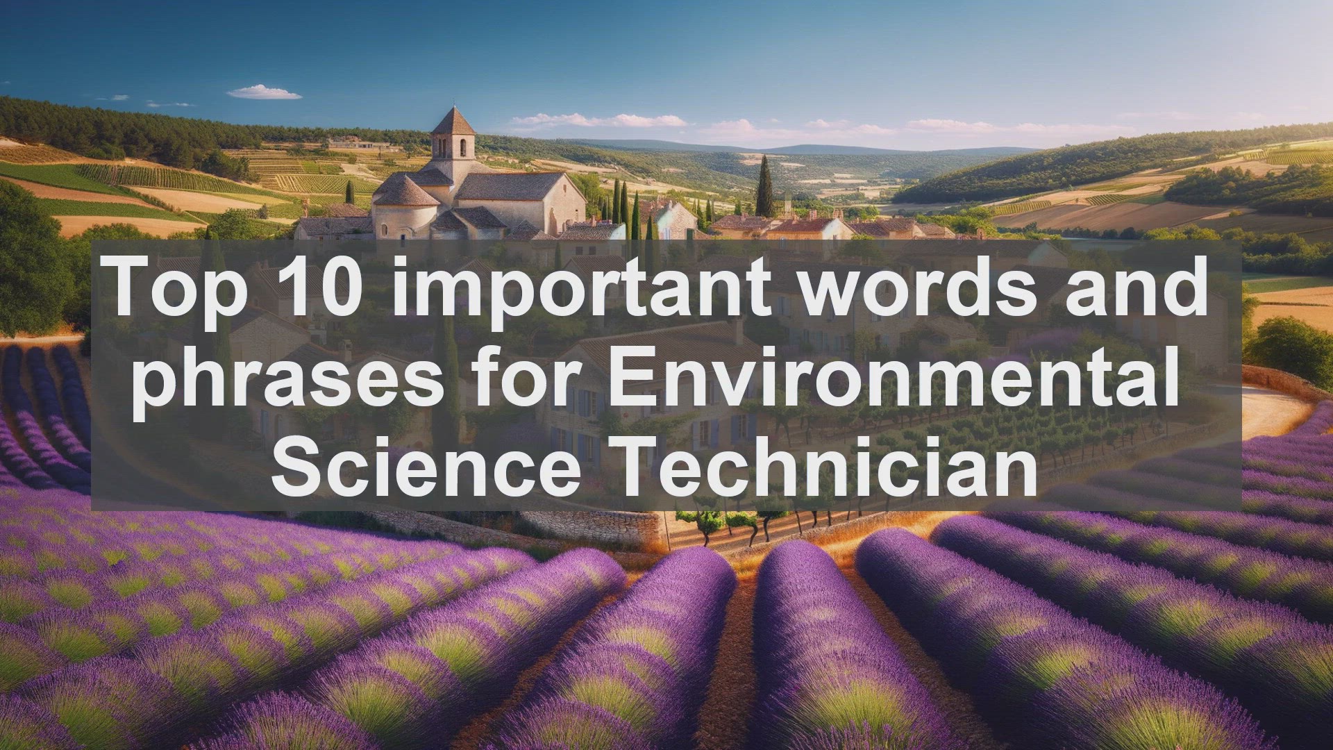 'Video thumbnail for Top 10 important words and phrases for Environmental Science Technician'