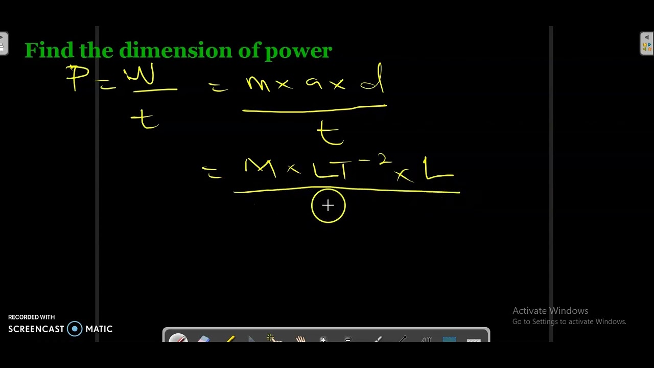 'Video thumbnail for How to Calculate the Dimension of Power'