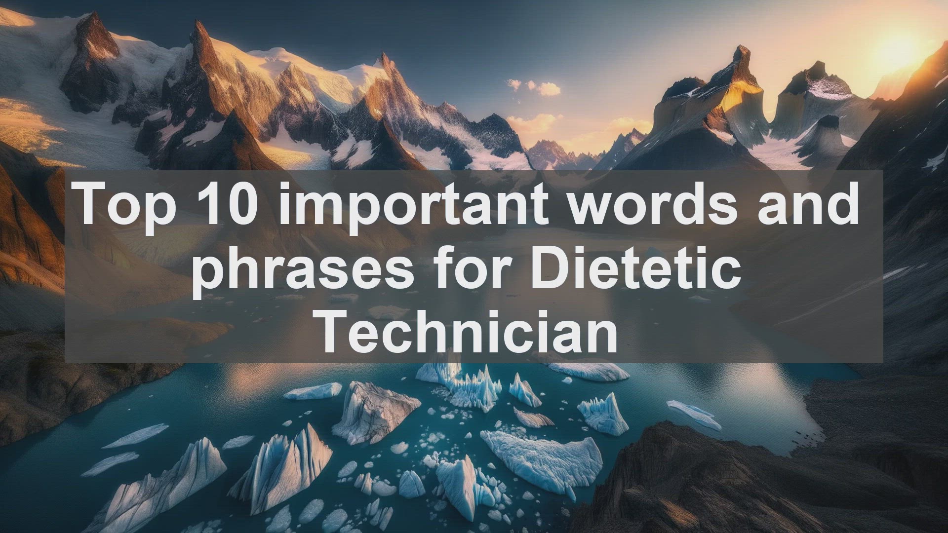 'Video thumbnail for Top 10 important words and phrases for Dietetic Technician'