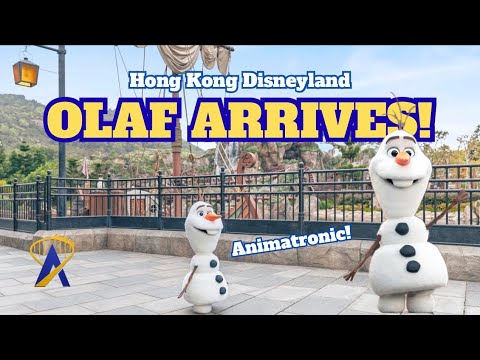 Video thumbnail for Olaf Arrives in the World of Frozen at Hong Kong Disneyland!