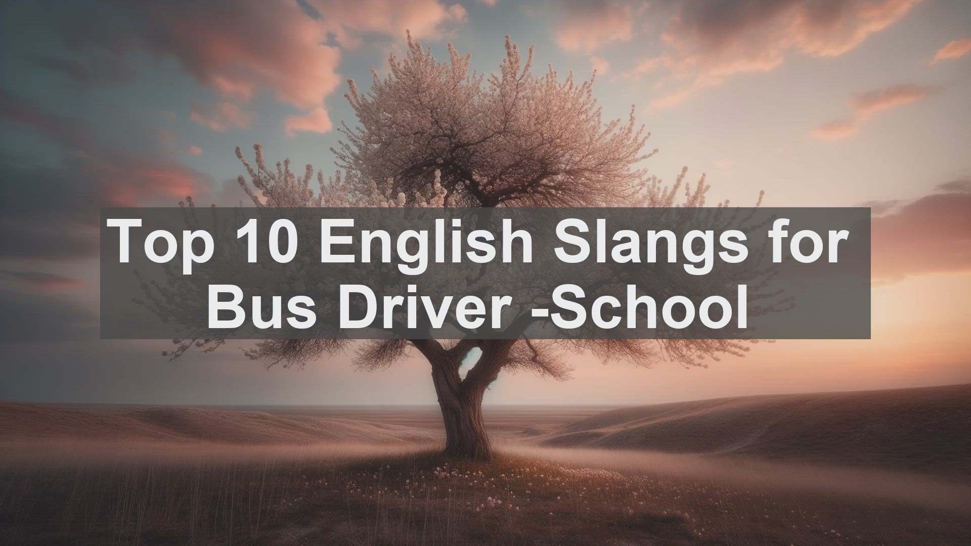 'Video thumbnail for Top 10 English Slangs for Bus Driver School'