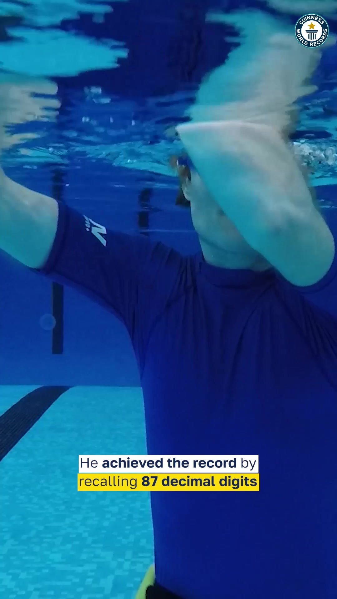Video thumbnail for Most decimal digits memorized underwater - 87 by Christian Schäfer