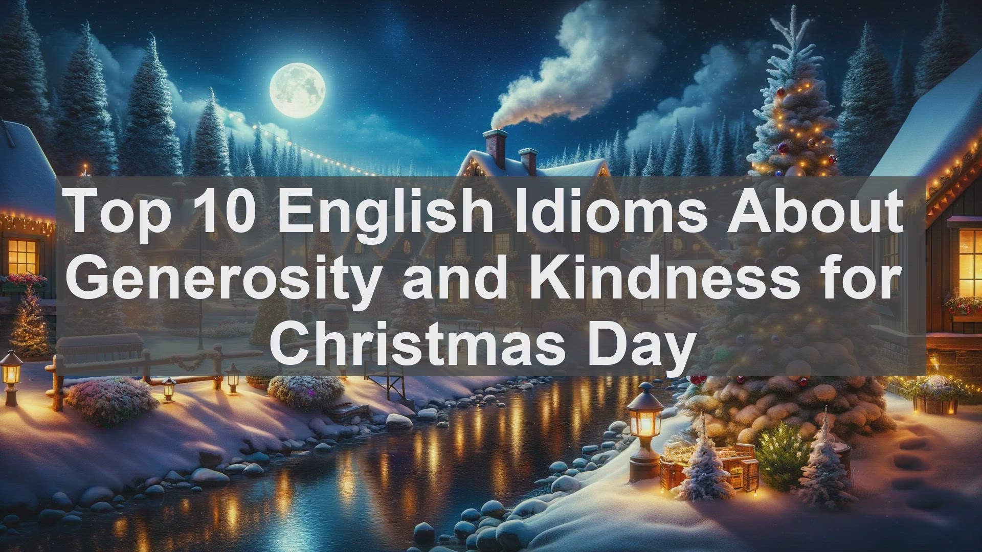 'Video thumbnail for Top 10 English Idioms About Generosity and Kindness for Christmas Day'