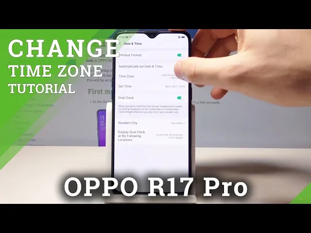 Video thumbnail for How to Set Up Date in OPPO R17 Pro - Time Settings