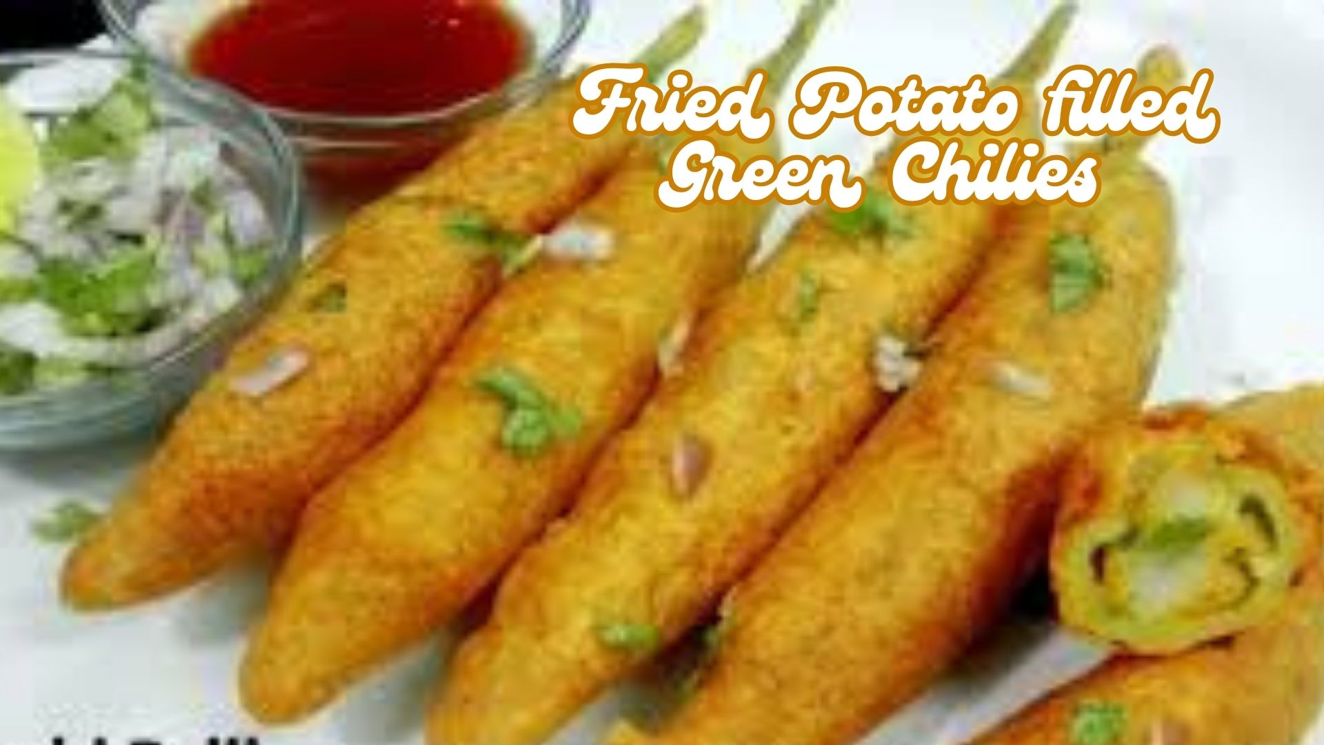 'Video thumbnail for Fried Potato Filled Green Chilies Recipe '