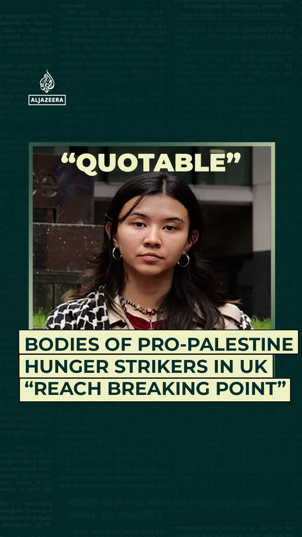 Video thumbnail for Bodies of pro-Palestine hunger strikers in UK “reach breaking point”