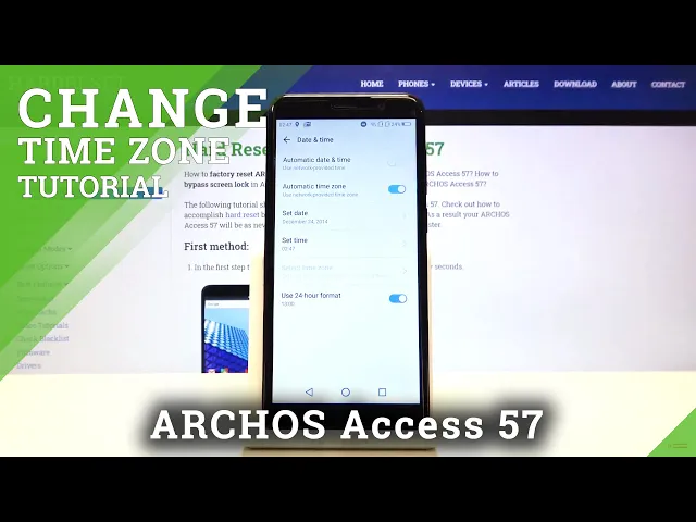 Video thumbnail for How to Manage Date & Time Settings in ARCHOS Access 57 - Set Up Date & Time