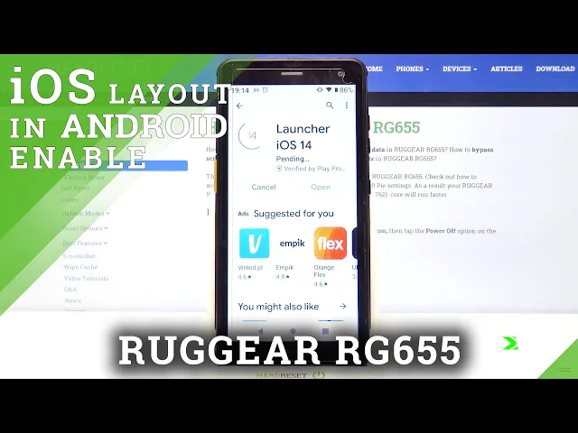 Video thumbnail for iOS Launcher - Apple Layout on RUGGEAR RG655 Smartphone