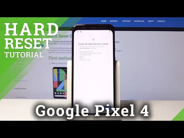 Video thumbnail for How to Factory Reset GOOGLE Pixel 4 - Erase All Content & Settings
