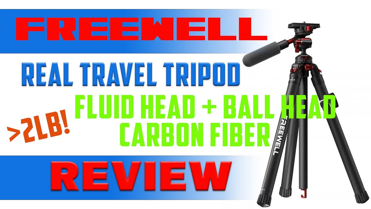 Video thumbnail for Freewall Real Carbon Fiber Travel Tripod Review   900g, Fluid plus Ball Head