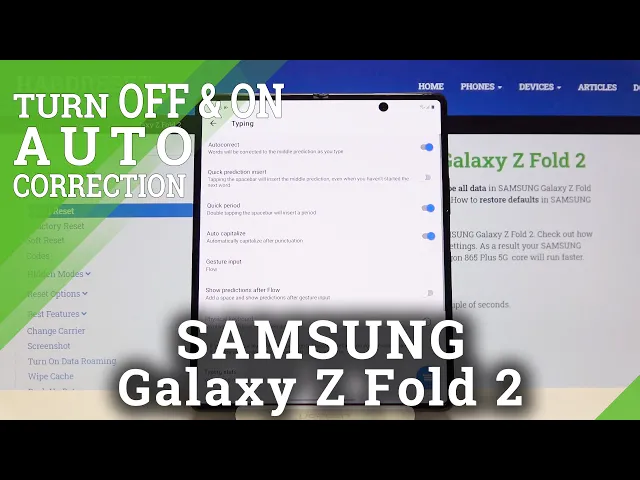Video thumbnail for Auto-Correction on SAMSUNG Galaxy Z Fold 2