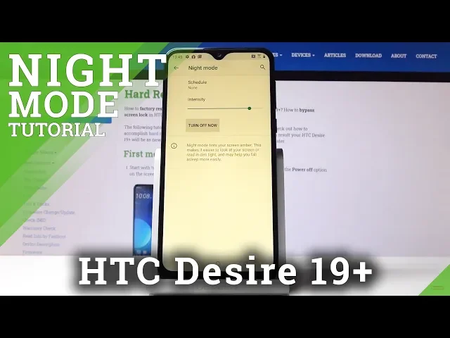 Video thumbnail for How to Activate Night Light in HTC Desire 19+ – Eye Comfort / Night Shield