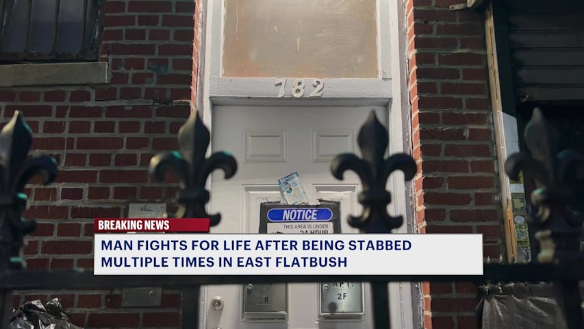 Video thumbnail for Man fighting for his life after stabbing inside Albany Avenue building