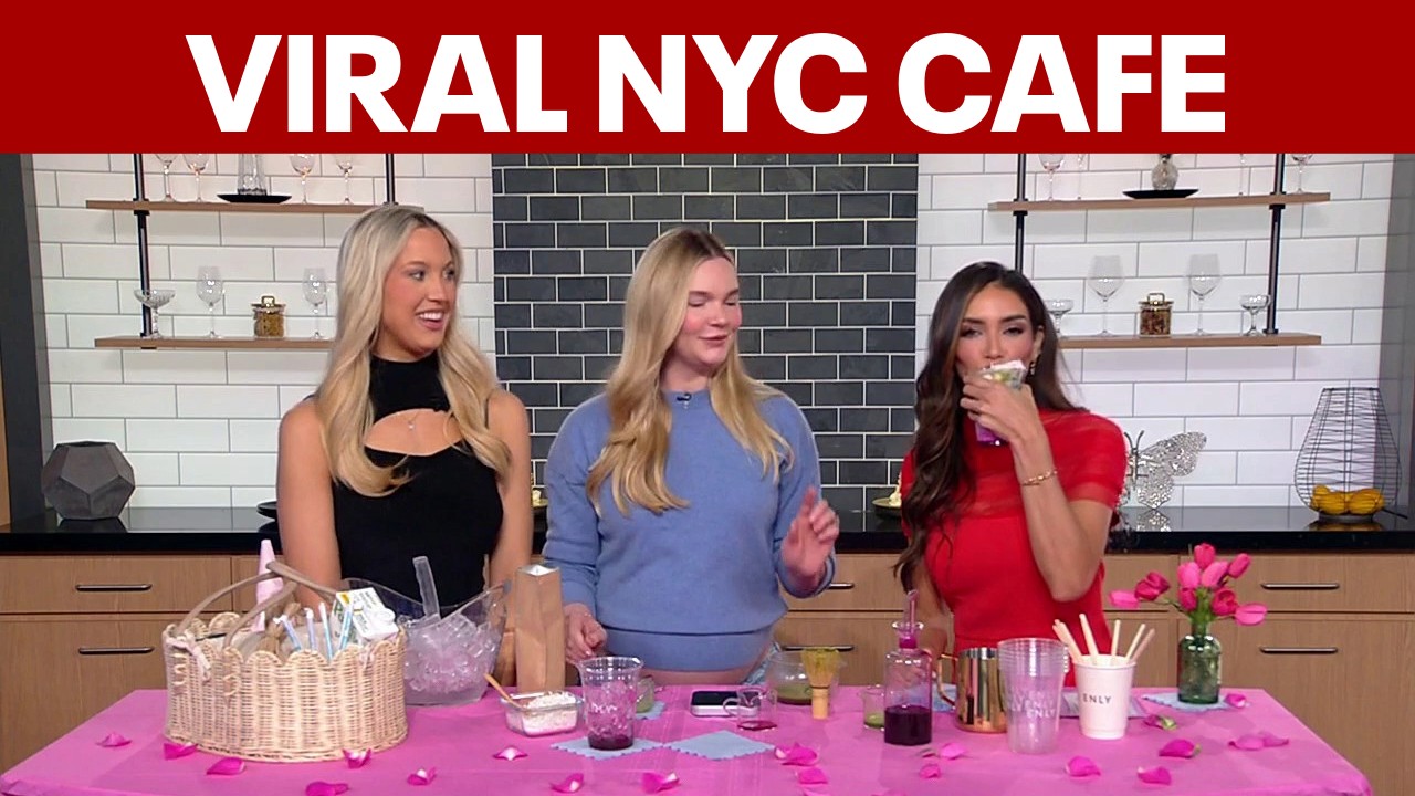 Video thumbnail for Viral Enly Cafe previews fun Valentine's Day drinks