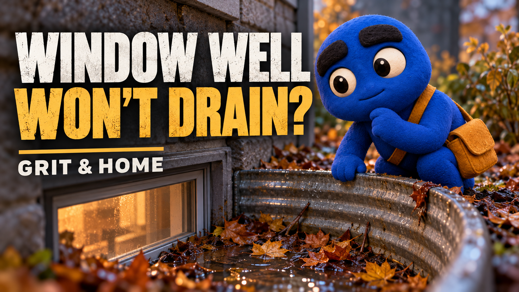 Video thumbnail for Window Well Flooding: Trace and Divert the Water | Grit & Home