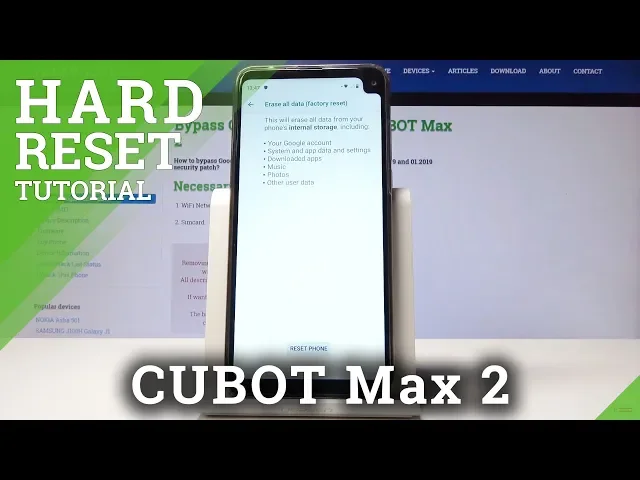 Video thumbnail for Factory Reset CUBOT Max 2 - Wipe All Data & Settings
