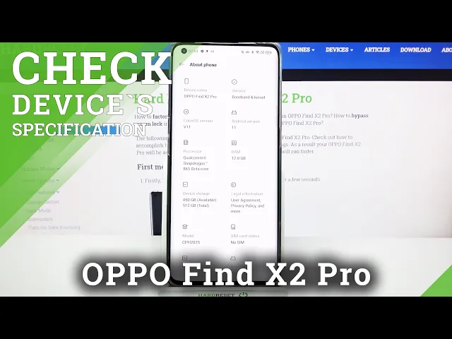 Video thumbnail for How to Get Access to Specification in OPPO Find X2 Pro – Find Device Specs