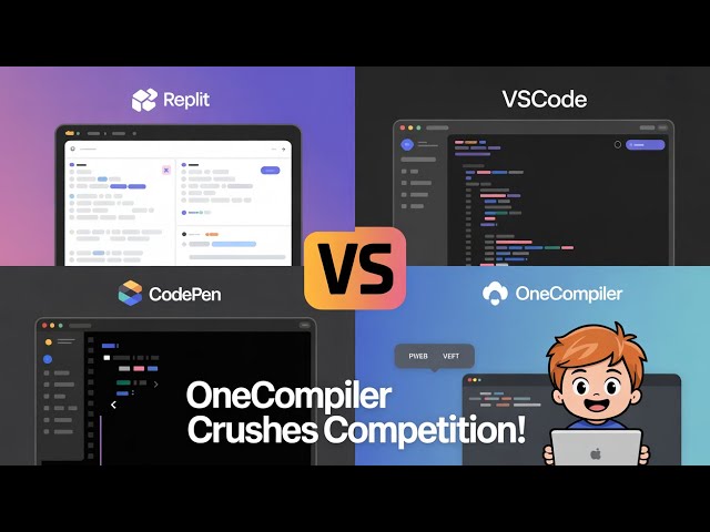 'Video thumbnail for OneCompiler DESTROYS Replit,VSCode & CodePen | FREE Code Compiler with 70+ Languages! 🔥'