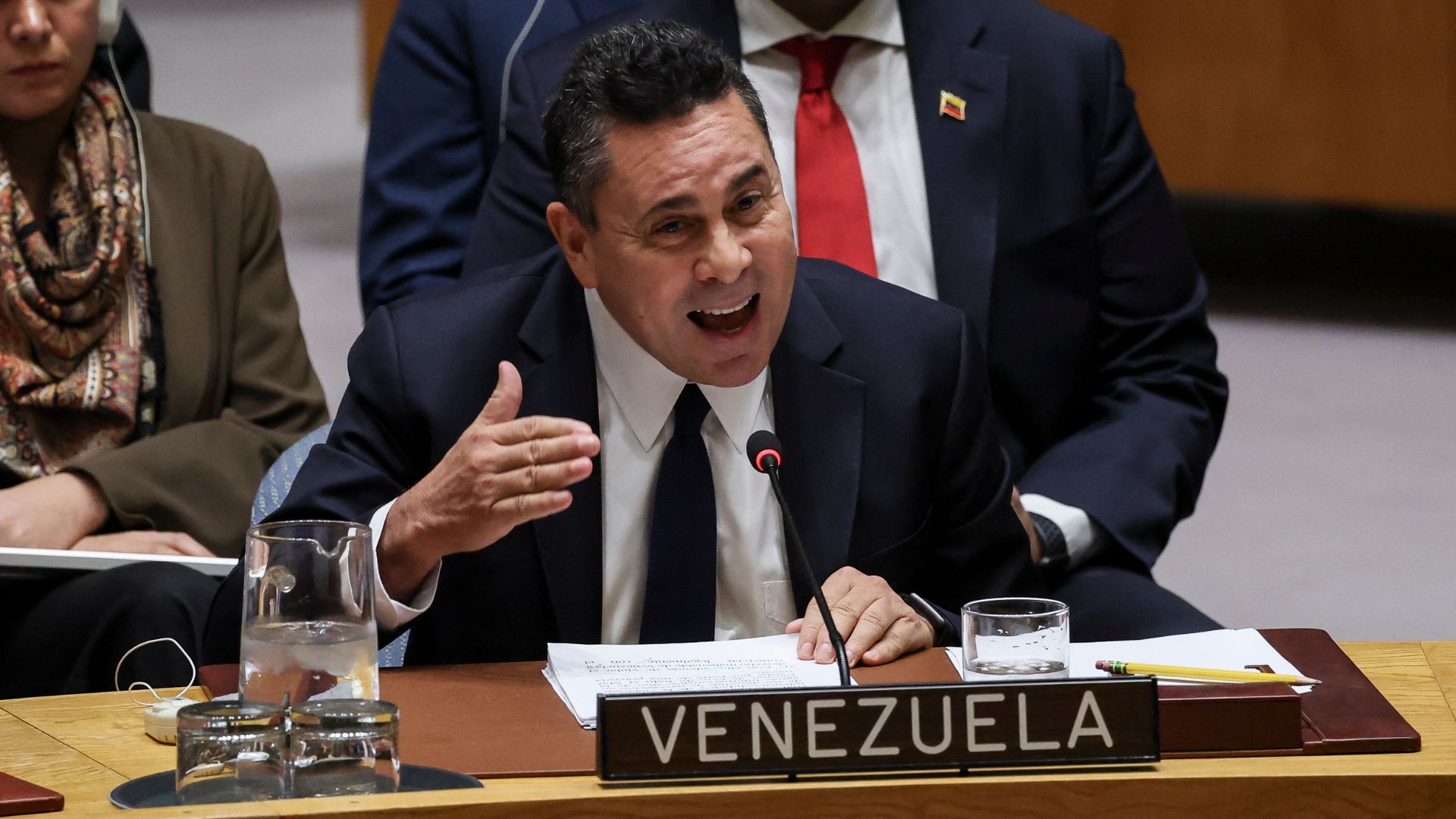 Video thumbnail for US, Venezuela in war of words at UN Security Council over oil seizures and military strikes