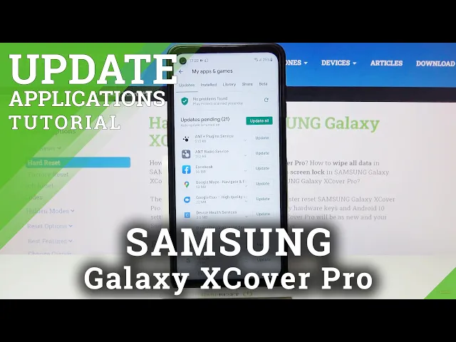 Video thumbnail for How to Update Apps on SAMSUNG Galaxy XCover Pro – Install Latest App Version
