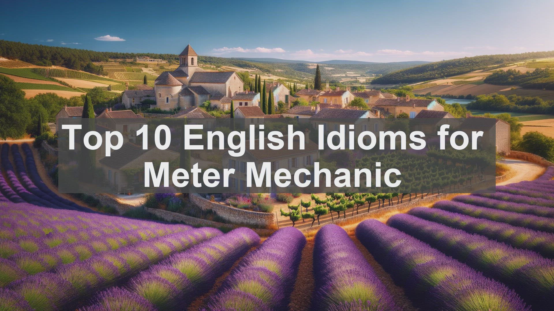 'Video thumbnail for Top 10 English Idioms for Meter Mechanic'