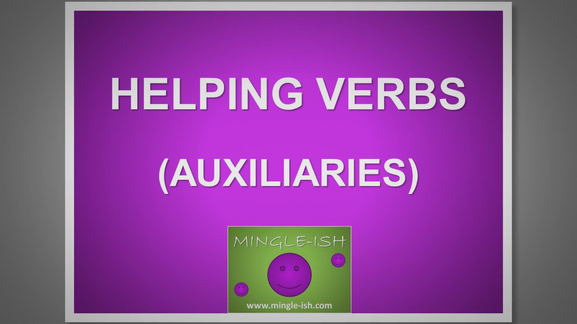 'Video thumbnail for Helping (auxiliary) verbs expressing MOOD - Grammar lesson'