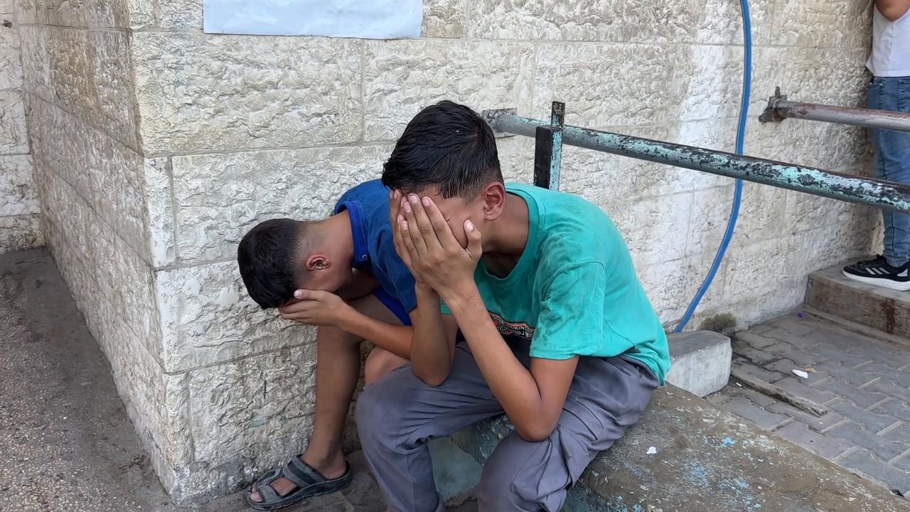 Video thumbnail for 2 Palestinians, including child, killed in Israeli attack on Gaza.