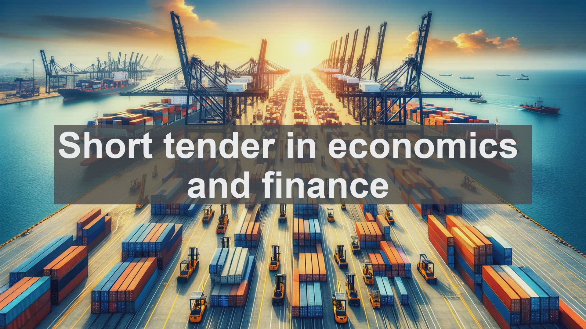 'Video thumbnail for Short tender in economics and finance'