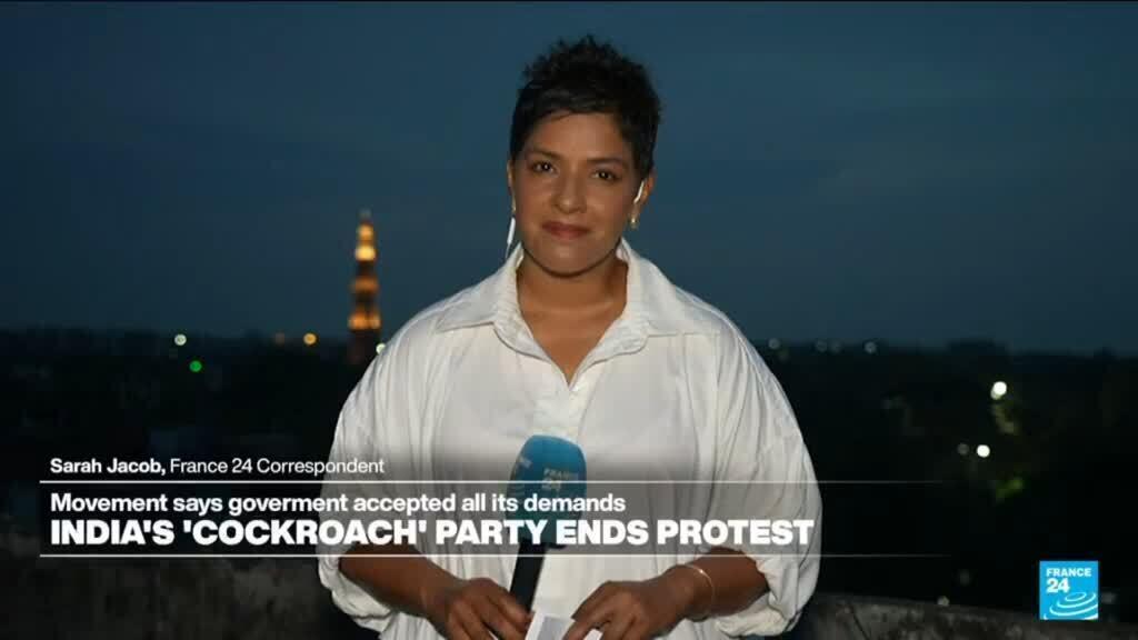 Video thumbnail for India’s 'Cockroach' movement ends protests after education minister resigns