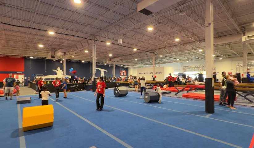 Video thumbnail for Olympic gold medalist Dominique Dawes opens new gymnastics academy in New Jersey