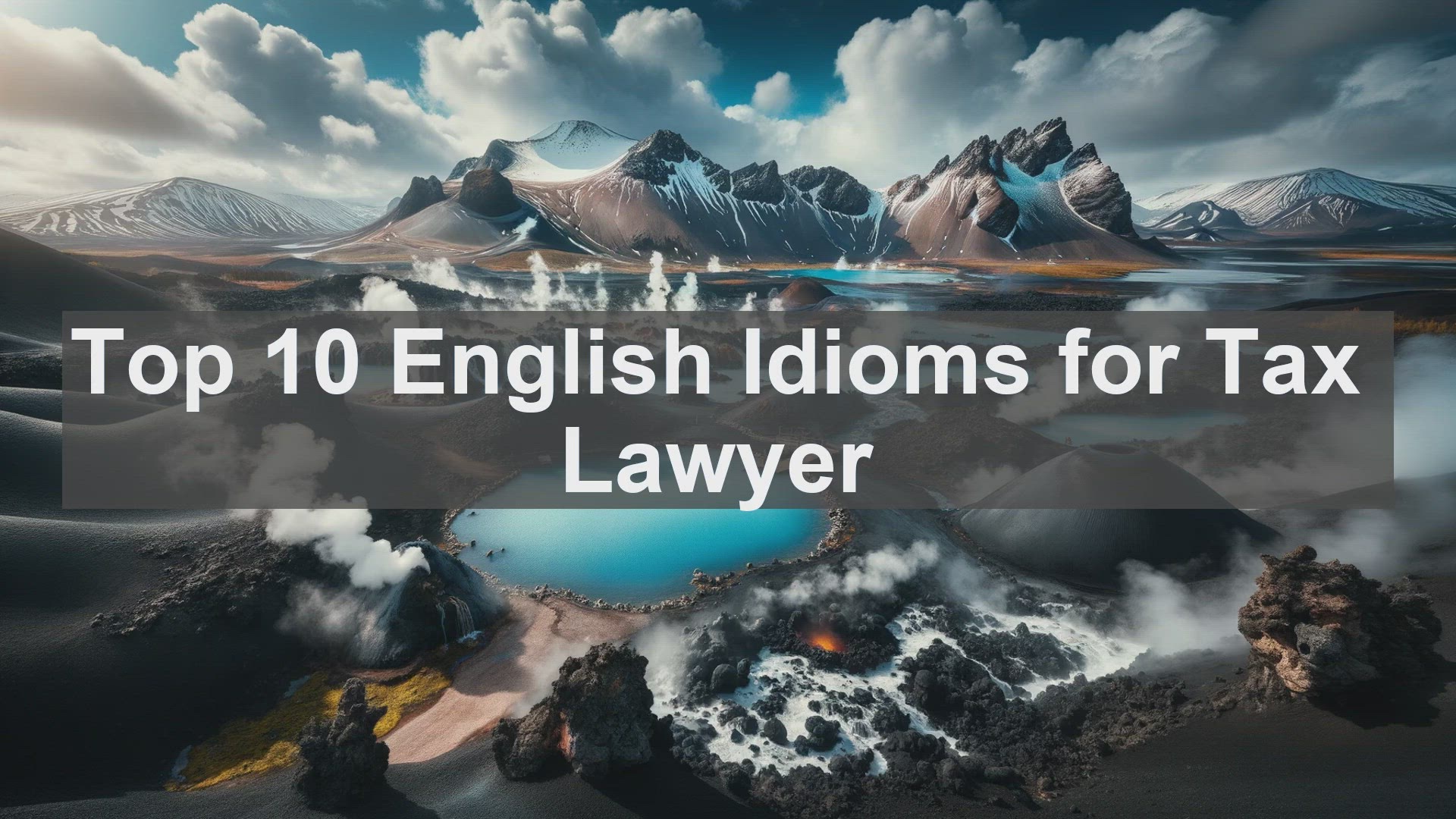 'Video thumbnail for Top 10 English Idioms for Tax Lawyer'