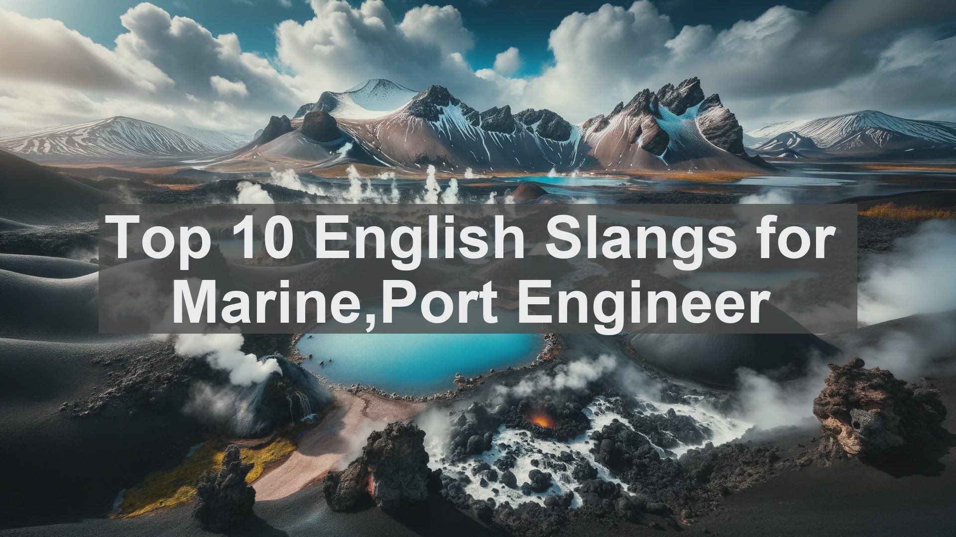 'Video thumbnail for Top 10 English Slangs for MarinePort Engineer'