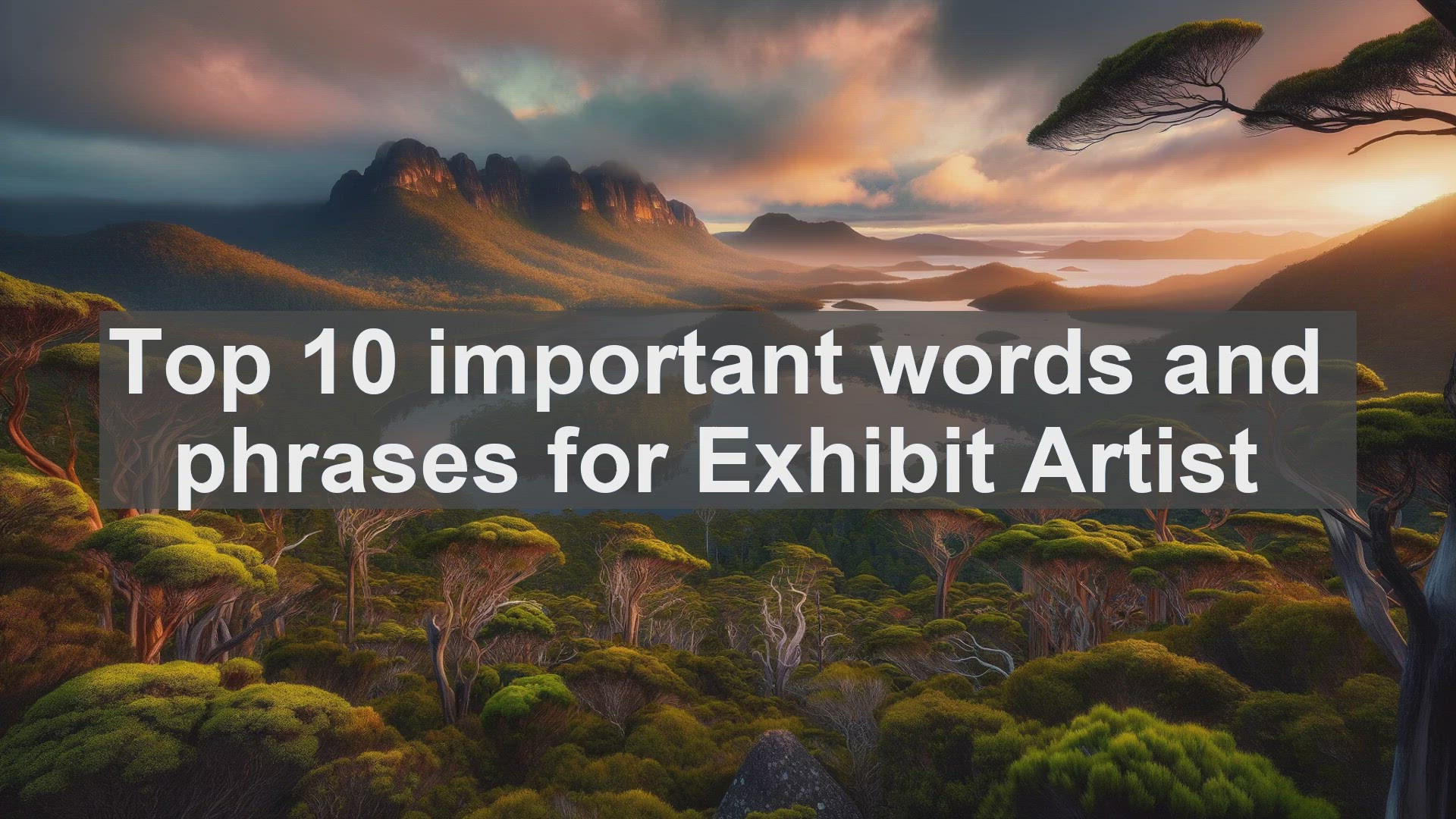 'Video thumbnail for Top 10 important words and phrases for Exhibit Artist'