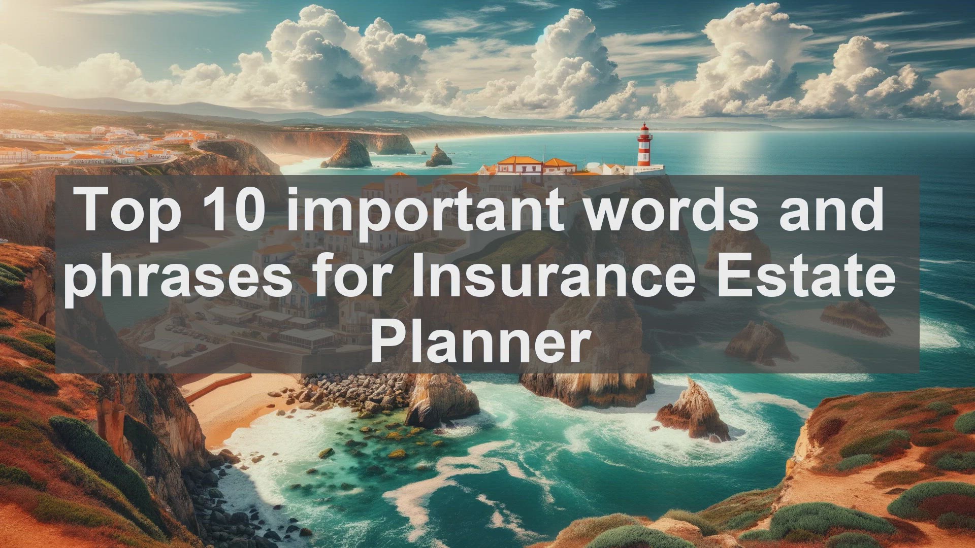 'Video thumbnail for Top 10 important words and phrases for Insurance Estate Planner'