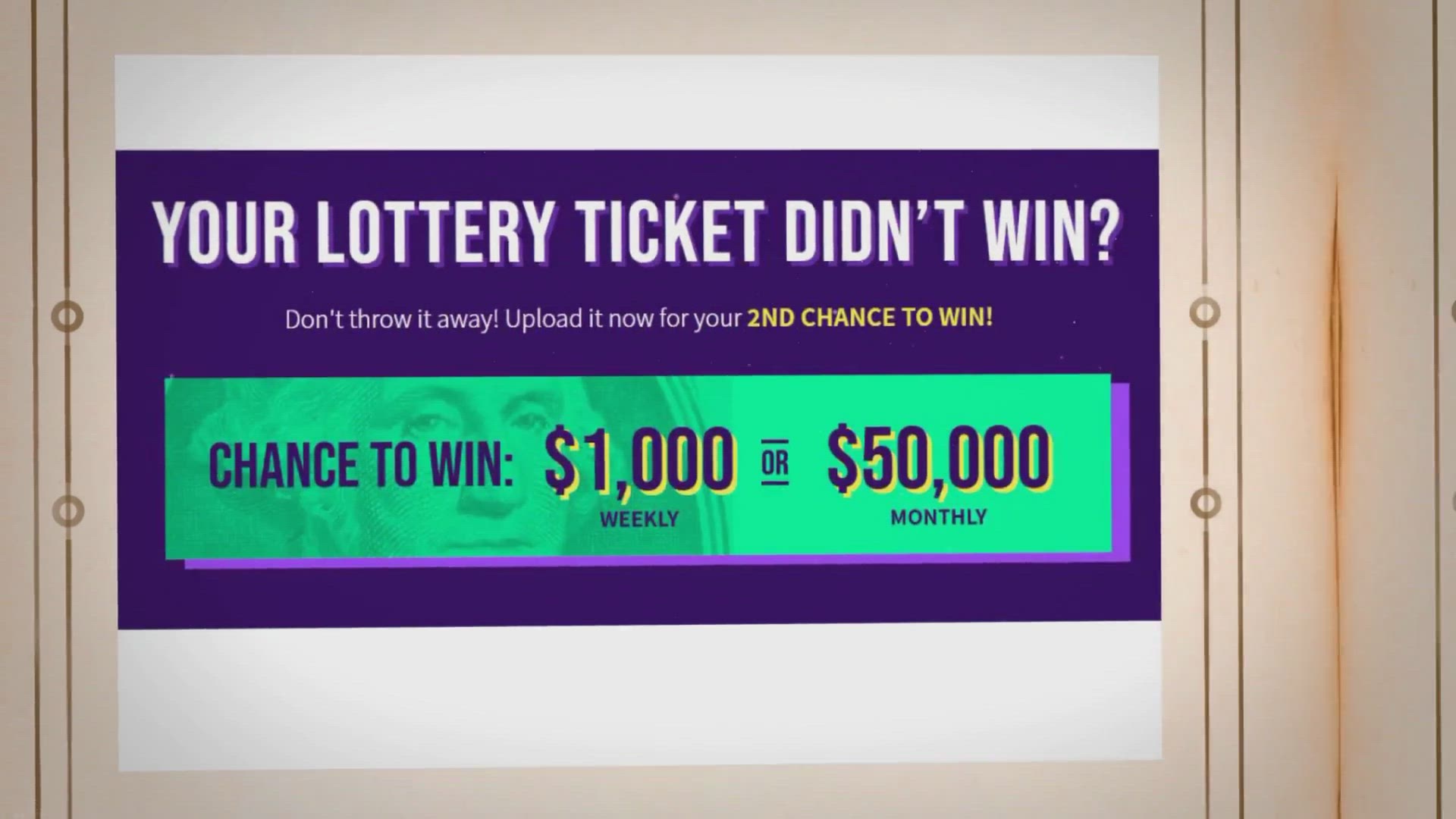 Video thumbnail for 2nd Chance Lottery National Sweepstakes - Win $50,000 Cash