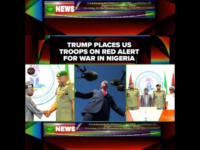 Video thumbnail for Trump Places US Troops On Red Alert For War In Nigeria