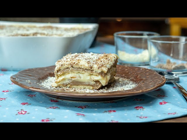 Video thumbnail for Pavê de Chocolate com Creme Branco e Biscoito Maizena