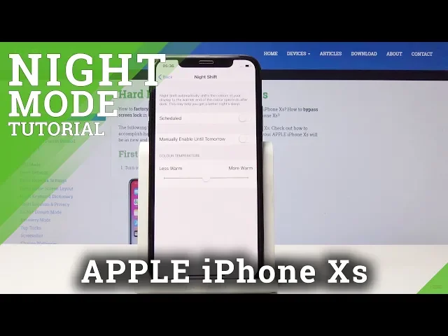 Video thumbnail for How to Enable Night Shield in iPhone Xs - Eye Protection / Night Mode