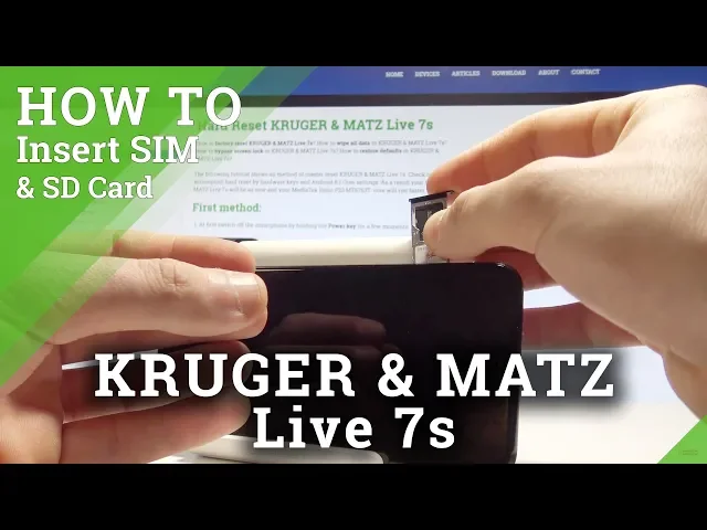 Video thumbnail for How to Insert SIM and SD Card KRUGER & MATZ Live 7s - SIM & SD Installation