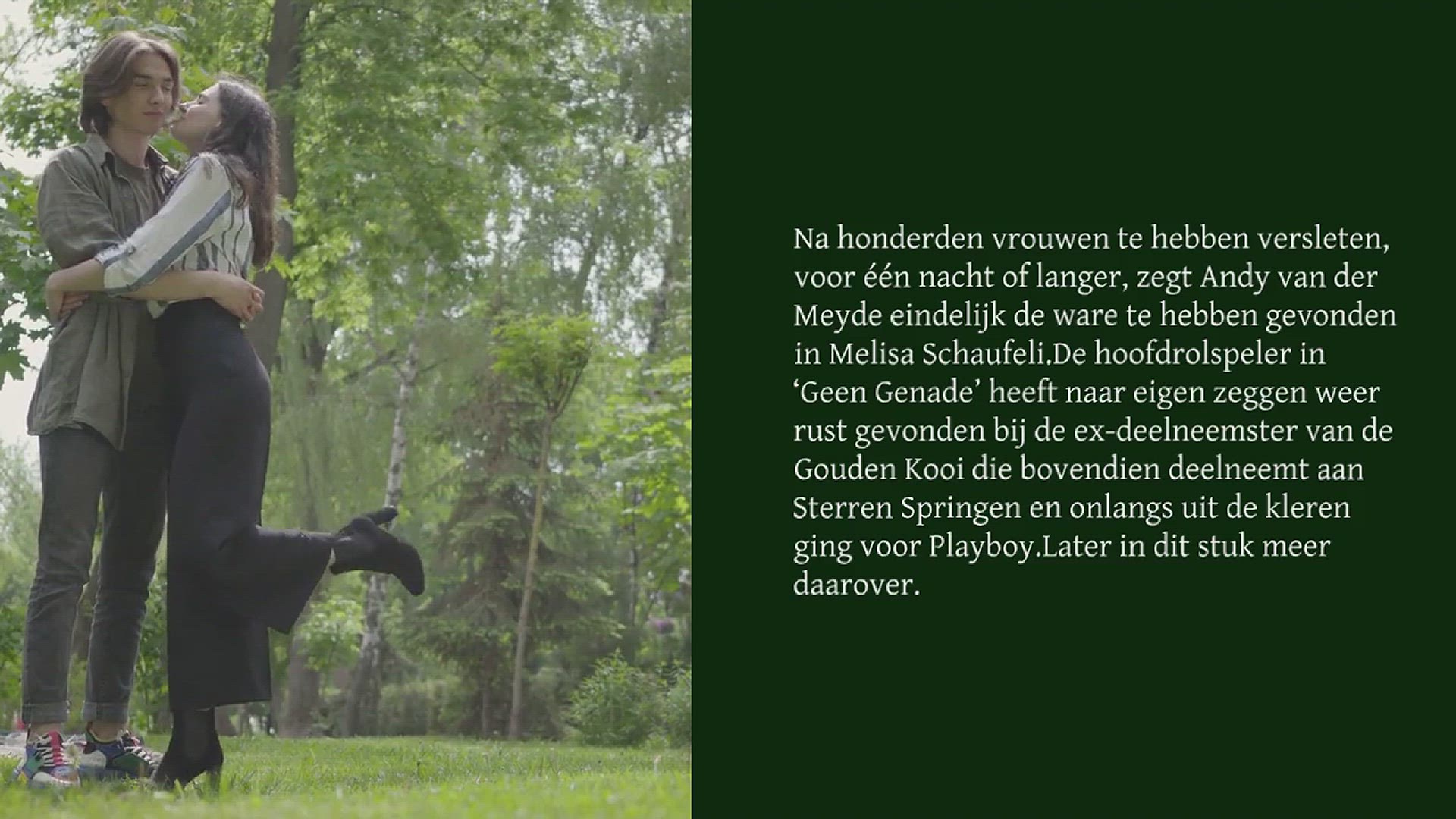 Video thumbnail for MELISA SCHAUFELI, vriendin van ANDY VAN DER MEYDE: