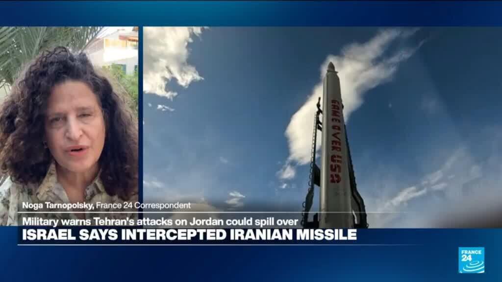 Video thumbnail for Israel says Iran missile towards Jordan's Aqaba intercepted