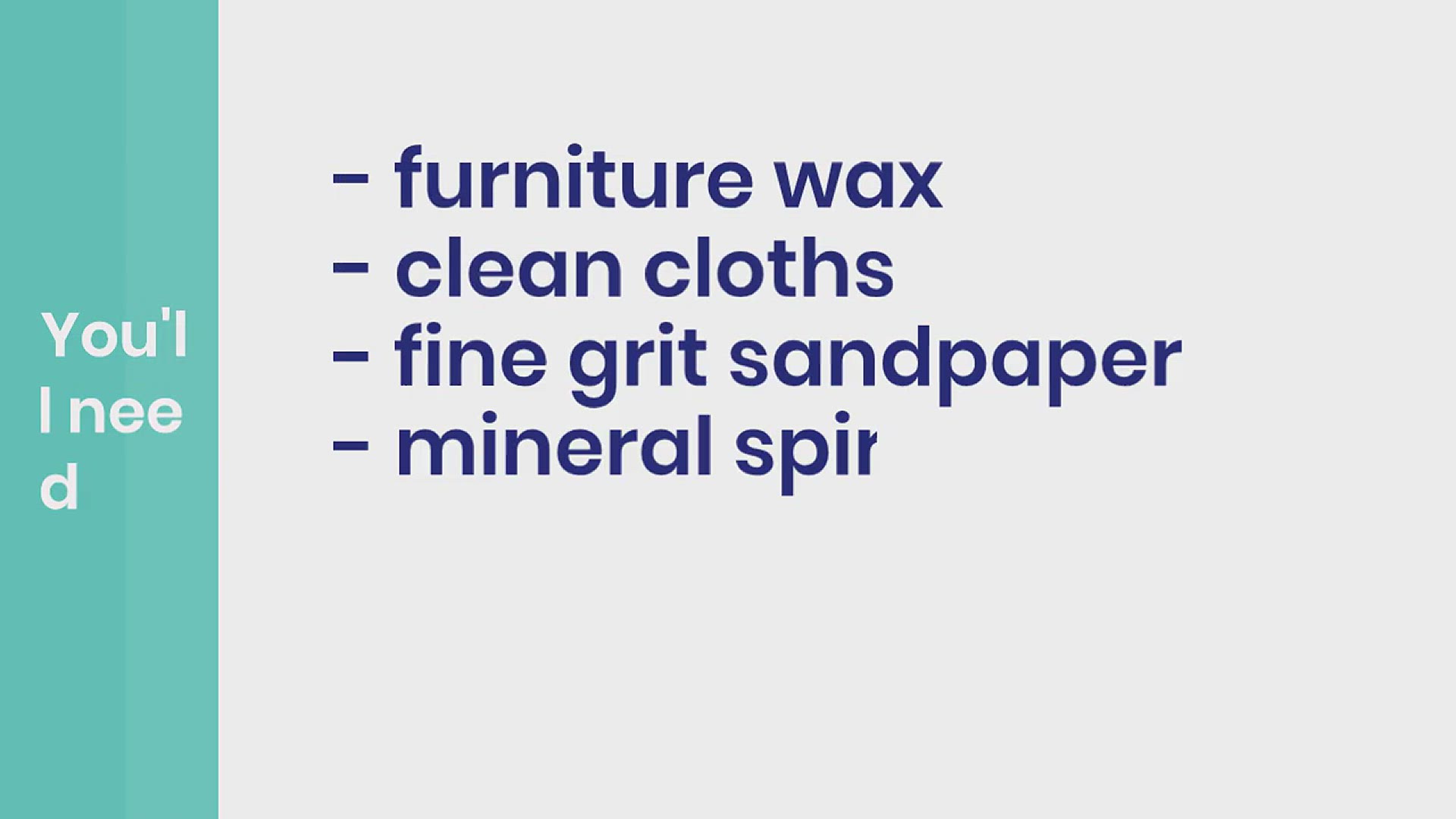 'Video thumbnail for How to Wax Furniture'