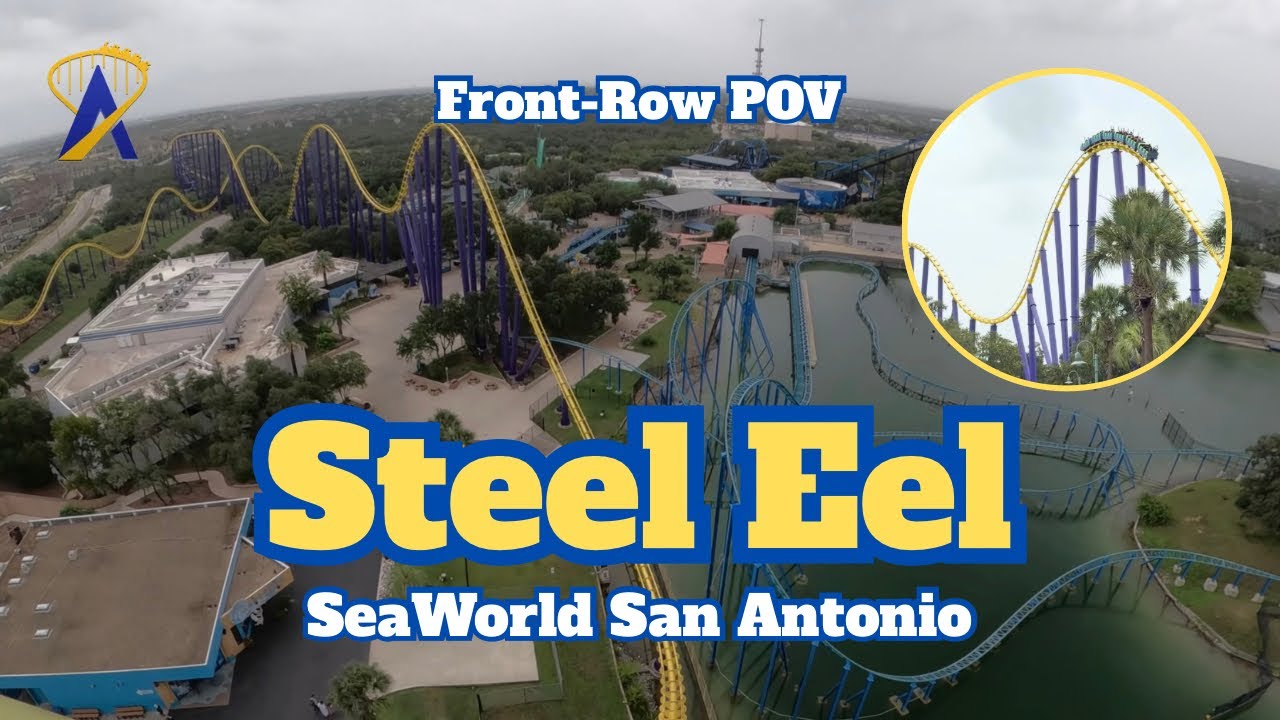Video thumbnail for Steel Eel Front-Row POV From SeaWorld San Antonio