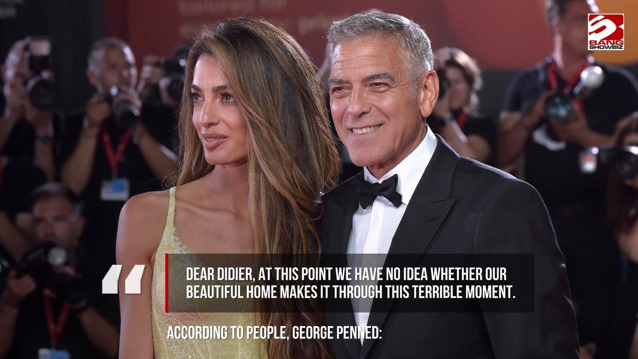 Video thumbnail for George Clooney and Amal Clooney forced to evacuate French home as wildfires rage across Europe